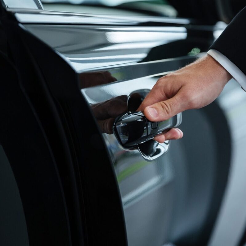 2026 - Interbrain - Digital Marketing - stock photo close up of a male hand closing a car door at the dealership 695711191 transformed e1679474886636 -